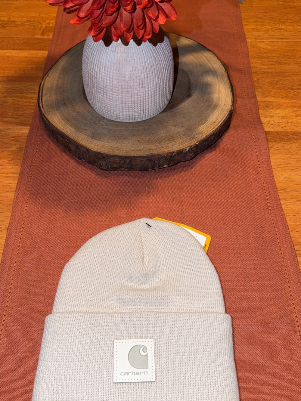 Carhartt Cream Knit Cuffed Beanie